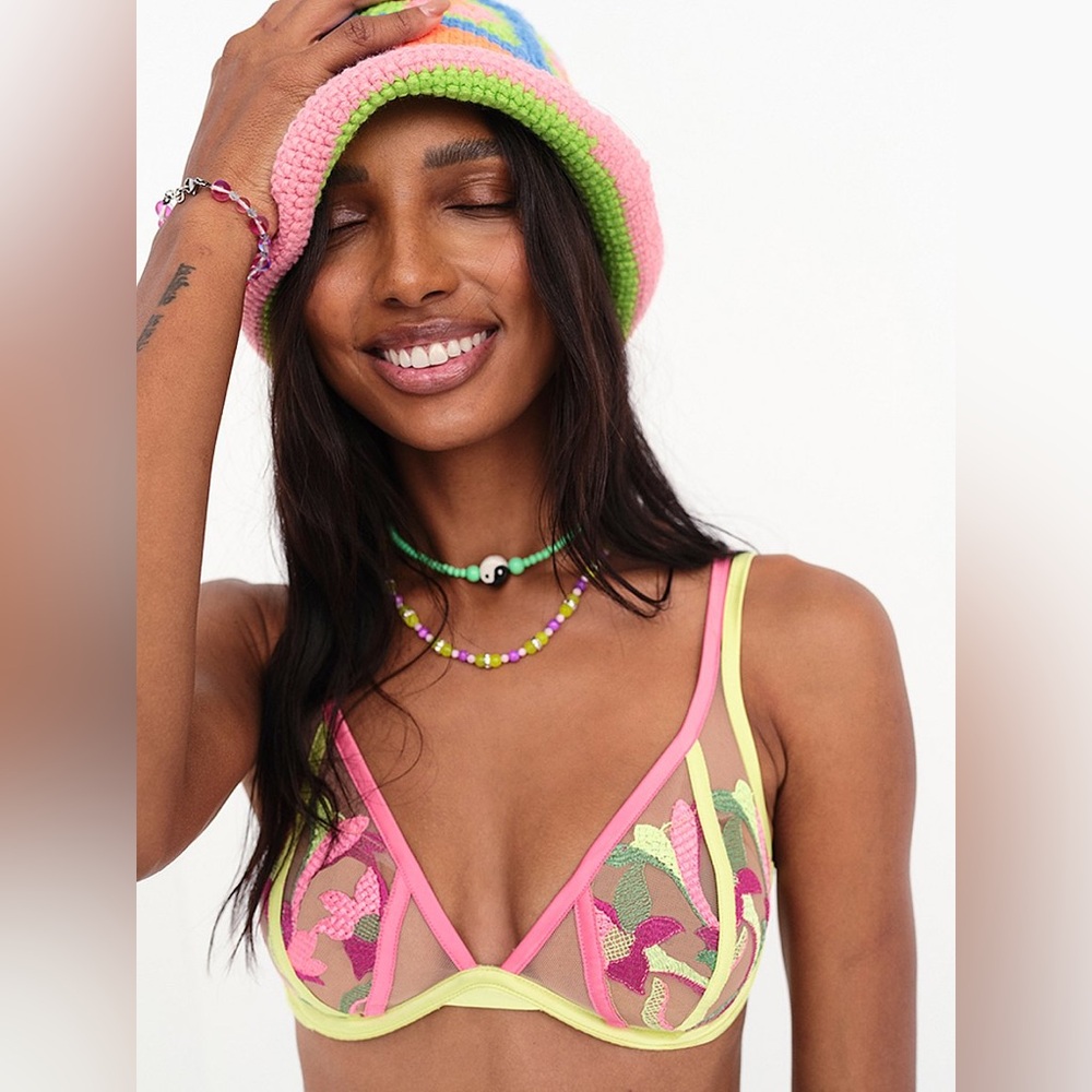 For love and lemons Petunia embroidery underwire bra